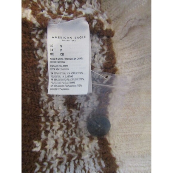 American Eagle Womens Oversized Southwestern Cotton Cardigan Sweater Size SP - Picture 8 of 8